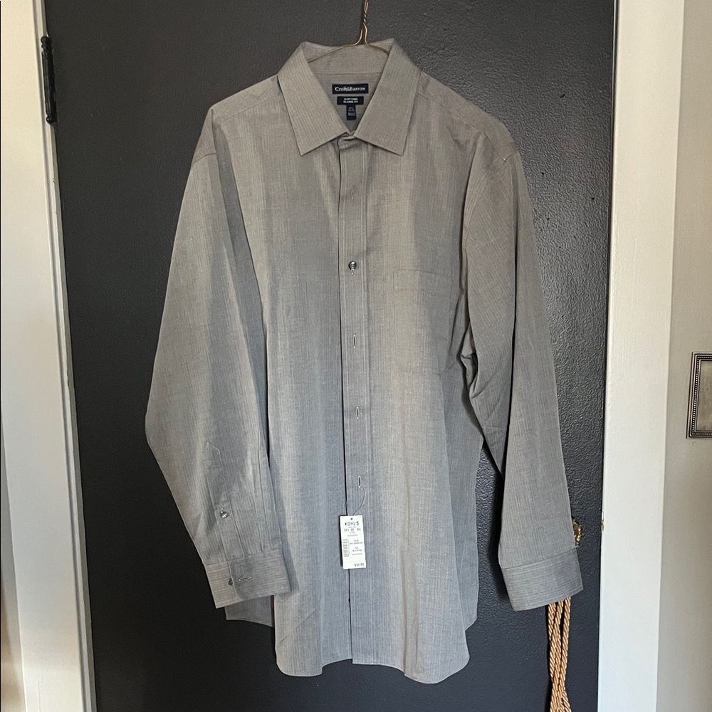 Croft & Barrow Gray Dress Shirt